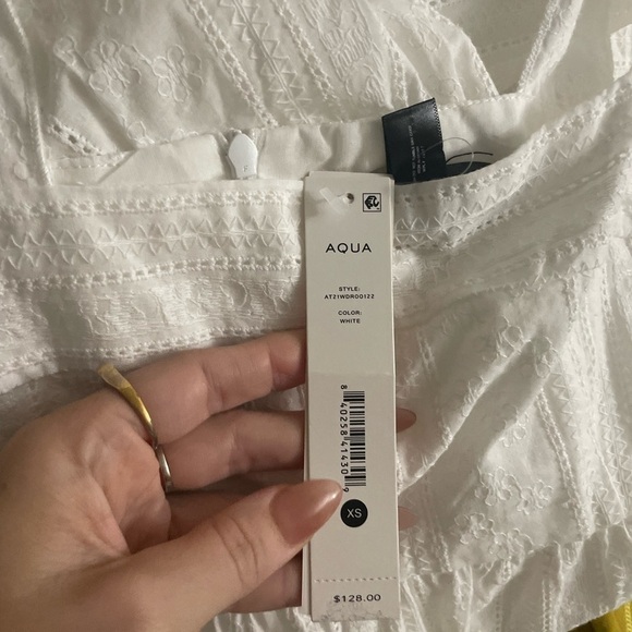 Aqua Womens Cotton Embroidered Midi Dress Small - Picture 11 of 11